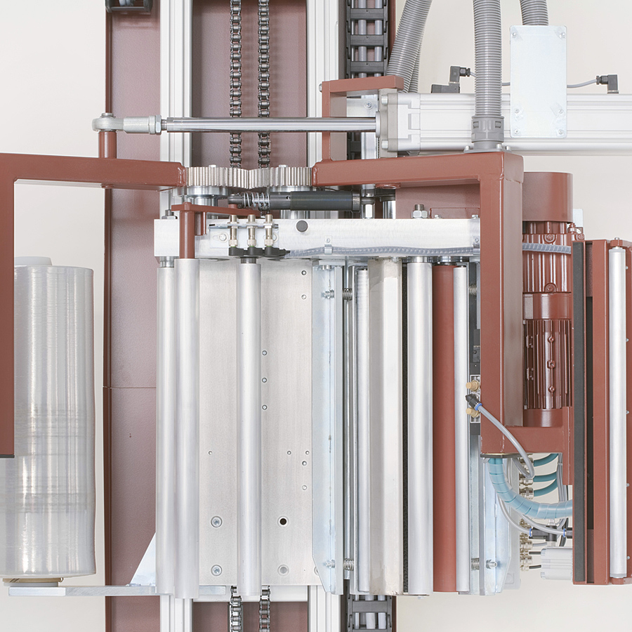 LITOMAT S500 - Folienschlitten Liegat-LITOMAT S500 - vollautomatische Stretchfolien-Verpackungsanlage