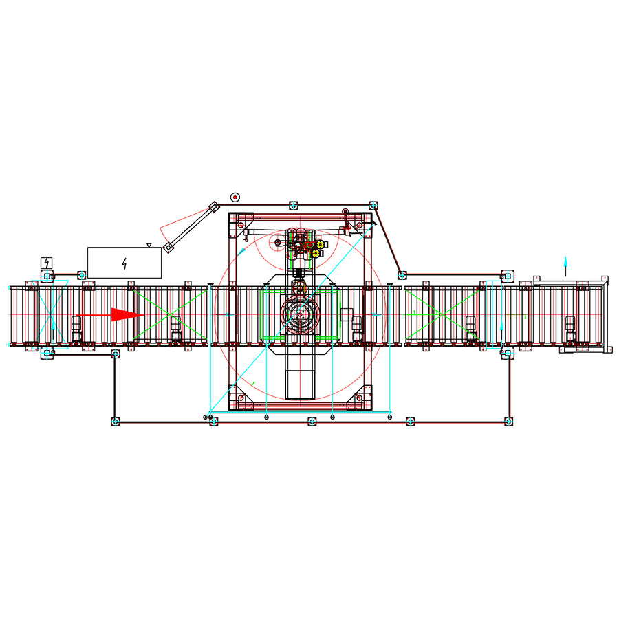 LITOMAT S500 Liegat-LITOMAT S500 - vollautomatische Stretchfolien-Verpackungsanlage